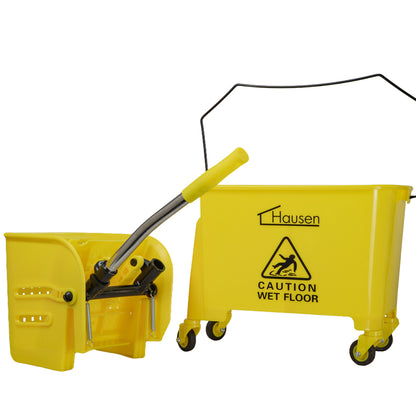 Hausen Kentucky Floor Mop Bucket with Wheels | Removable Mop Wringer