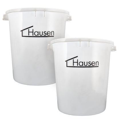 Hausen 45L Heavy Duty Mixing Bucket 2 Pack | Large Construction & Plaster Mixing Tub