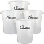 Hausen 45L Heavy Duty Mixing Bucket 4 Pack | Large Construction & Plaster Mixing Tub