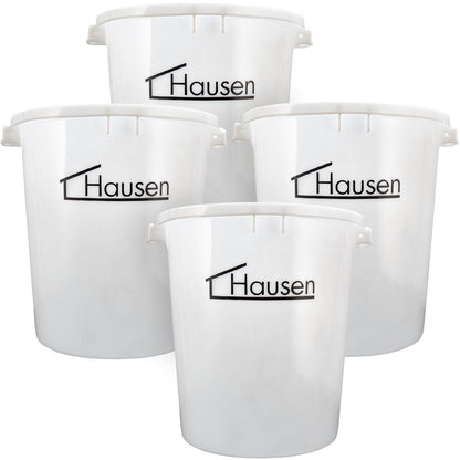 Hausen 45L Heavy Duty Mixing Bucket 4 Pack | Large Construction & Plaster Mixing Tub