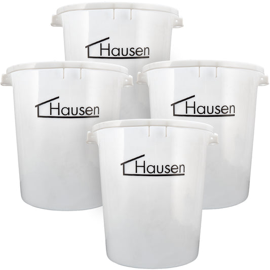 Hausen 45L Heavy Duty Mixing Bucket 4 Pack | Large Construction & Plaster Mixing Tub