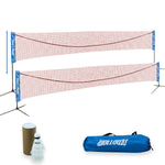 Wollowo 6m Foldable Portable Badminton Volleyball Net Frame Stand