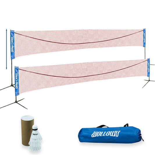 Wollowo 6m Foldable Portable Badminton Volleyball Net Frame Stand
