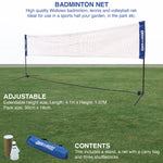 Wollowo 4m Foldable Portable Badminton Volleyball Net Frame Stand