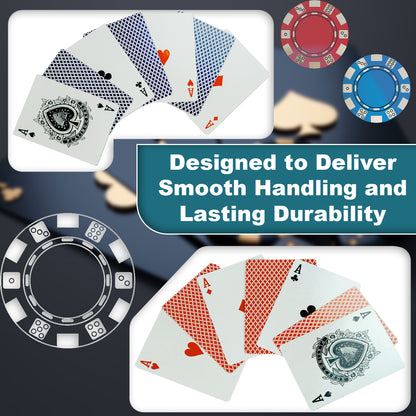 Wollowo 500 Piece Texas Hold’em Poker Set Complete Casino Game Kit with Aluminium Carry Case