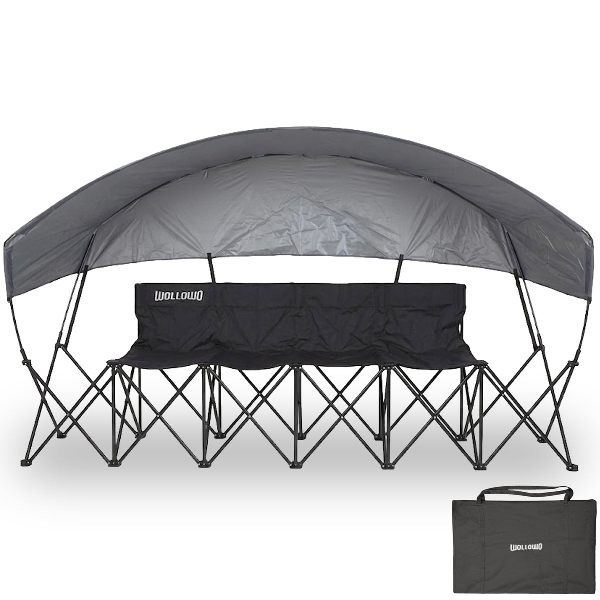 Wollowo 4 Seater Folding Football Team Bench with Shelter | Portable