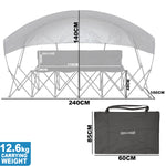 Wollowo 4 Seater Folding Football Team Bench with Shelter | Portable