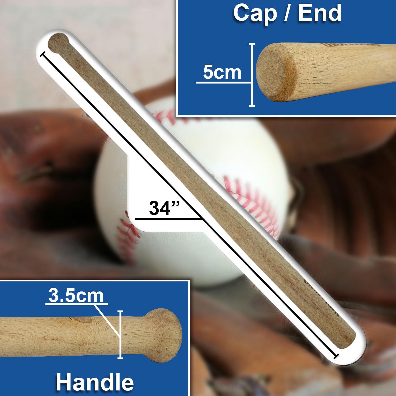Wollowo Wooden Baseball Bat