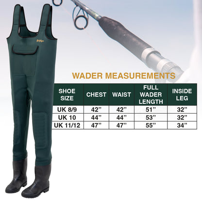 Michigan Waterproof Neoprene Chest Waders for Fishing & Hunting with PVC Boot