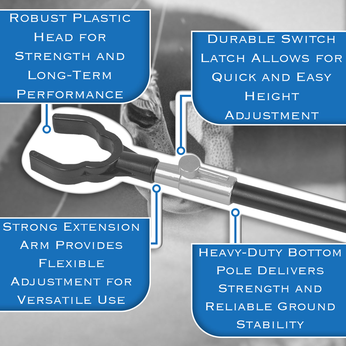 Fishing Adjustable Extending Banksticks Telescopic Bank sticks Rod Butt Rest 40-60cm Michigan