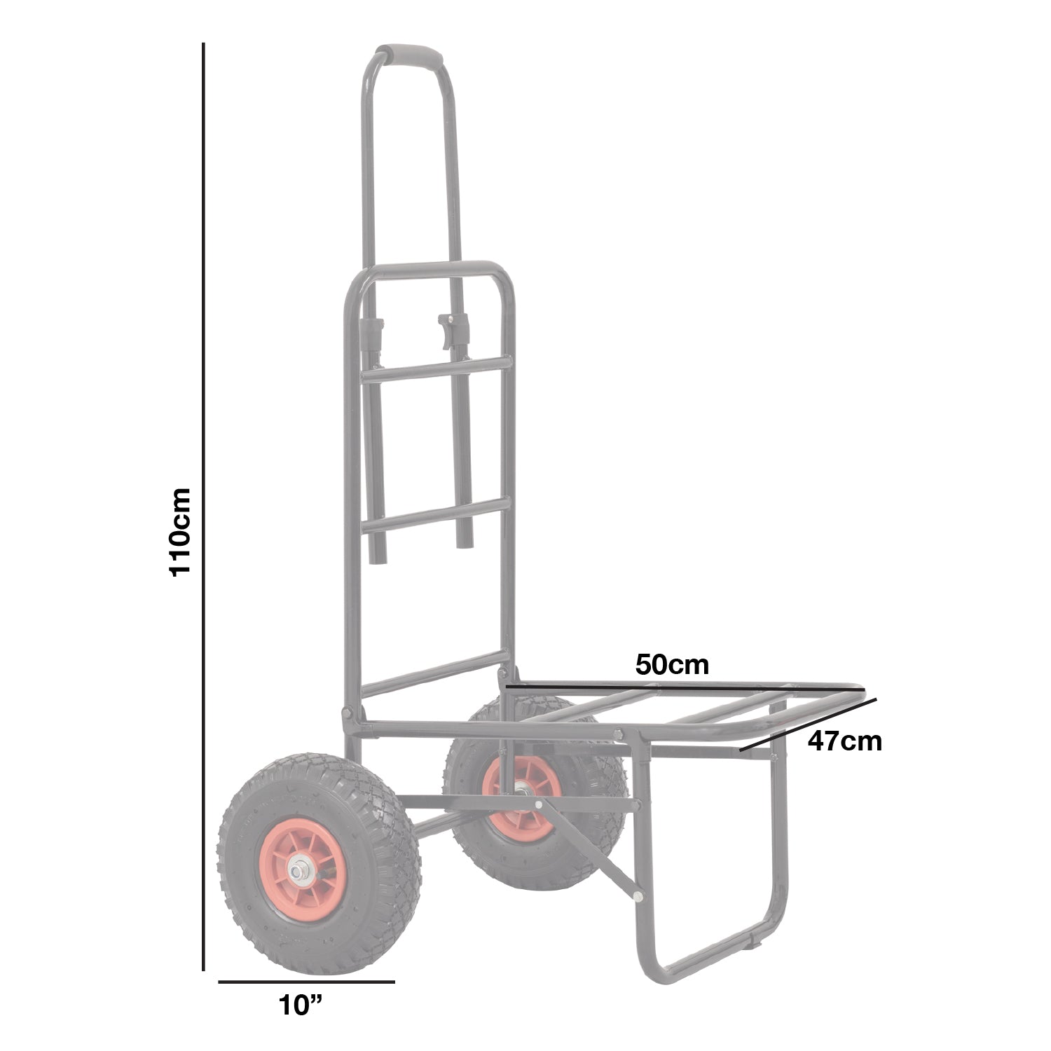Michigan Heavy Duty Folding Compact Seat Box Pike Carp Fishing Trolley Barrow