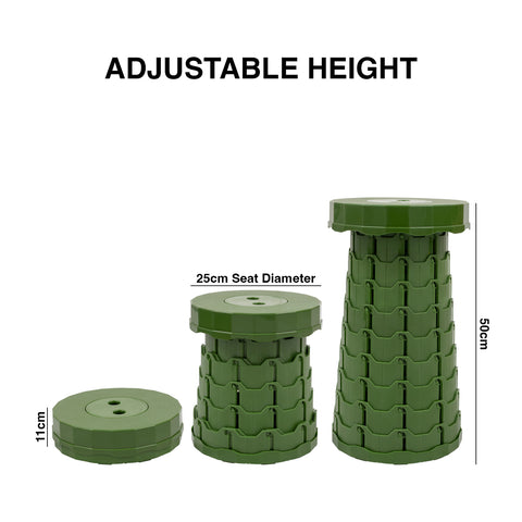 Nitehawk Telescopic Portable Hunting Stool, Camo Hunting/Fishing/Camping Padded Seat