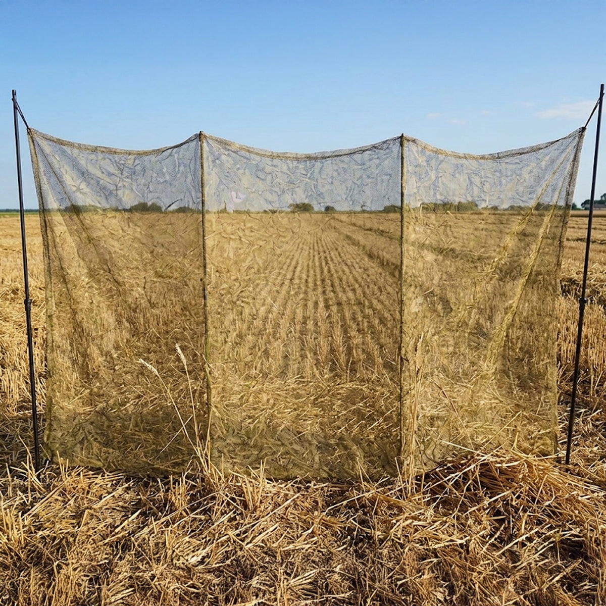 Nitehawk Harvest Reed Camouflage Ghost Net 4m x 1.5m – 2 Ply Barley Wheat Stubble Hunting Hide Net