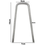 Woodside 100 Pack 6mm Heavy Duty Galvanised Rebar U-Pins – Strong Garden Fixing Pegs for Artificial Grass, Turf and Weed Membrane