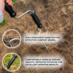 Woodside Heavy Duty Stainless Steel Crank Handle Compost Aerator Mixing Tool