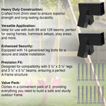 Woodside Steel A-Frame Swing Brackets - Heavy Duty 2 Pack for Swings & Hammocks