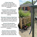 Woodside 2-pack greenhouse downpipe rainwater kit with 35mm guttering and water butt diverter.