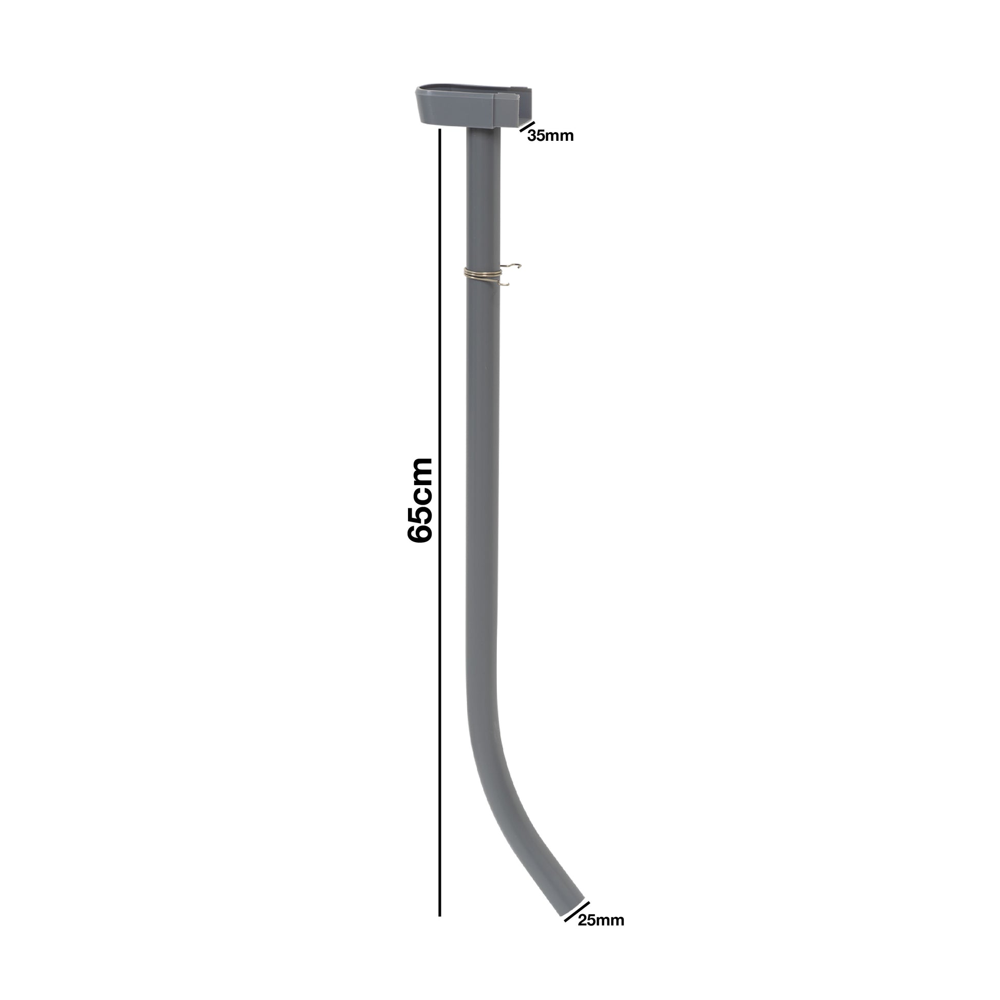 Woodside 2-pack greenhouse downpipe rainwater kit with 35mm guttering and water butt diverter.
