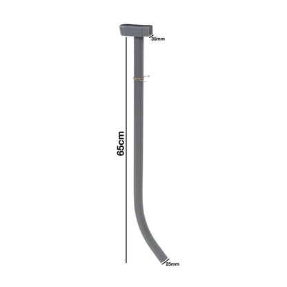 Woodside 2-pack greenhouse downpipe rainwater kit with 35mm guttering and water butt diverter.