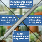 Woodside Lawn Edging Log Roll Stakes 10 Pack Durable Galvanised Steel, 46cm, Complete Kit