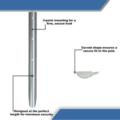 Woodside Lawn Edging Log Roll Stakes 10 Pack Durable Galvanised Steel, 46cm, Complete Kit
