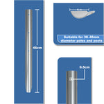 Woodside Lawn Edging Log Roll Stakes 10 Pack Durable Galvanised Steel, 46cm, Complete Kit