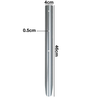 Woodside Lawn Edging Log Roll Stakes 10 Pack Durable Galvanised Steel, 46cm, Complete Kit