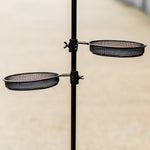 Woodside Mesh Bird Feeder Tray w/ Universal 22mm Pole Clamp Garden Seed/Nut Dish 2 Pack