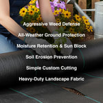 Woodside 100GSM Weed Control Fabric Heavy Duty Garden Border Landscaping Cover Membrane
