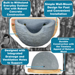 Woodside House Martin Bird Nest Box Wall Mounted Durable Cement Garden Nesting Cup