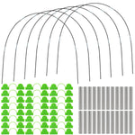 Woodside Greenhouse Tunnel Hoops Kit – 30 Fibreglass Poles with Joints & Clips – Create 70cm, 90cm or 110cm Wide Hoops – DIY Plant Protection Frame