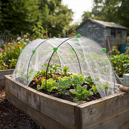 Woodside Greenhouse Tunnel Hoops Kit – 30 Fibreglass Poles with Joints & Clips – Create 70cm, 90cm or 110cm Wide Hoops – DIY Plant Protection Frame