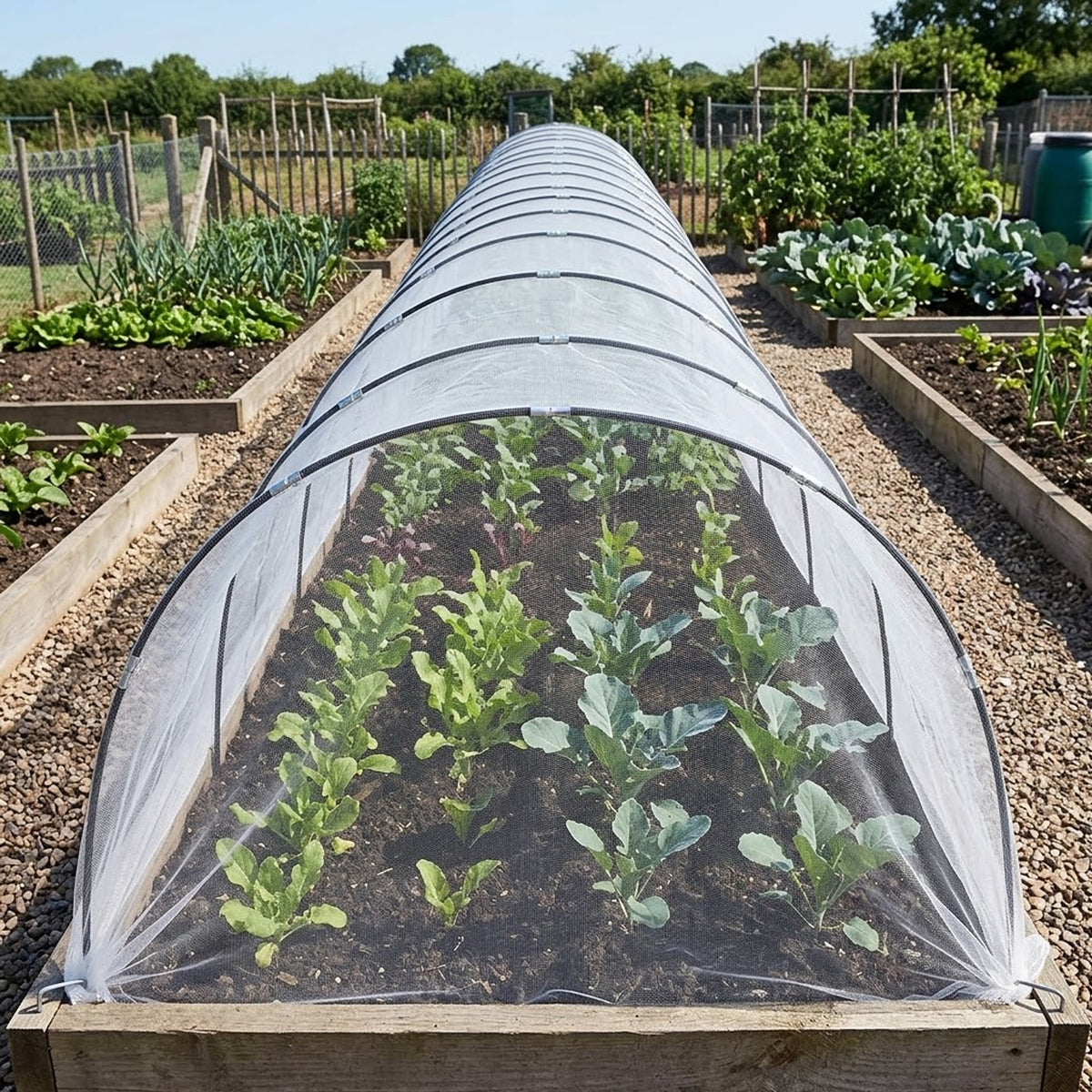 Woodside Greenhouse Tunnel Hoops Kit – 30 Fibreglass Poles with Joints & Clips – Create 70cm, 90cm or 110cm Wide Hoops – DIY Plant Protection Frame