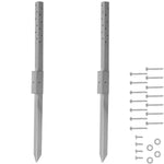Woodside Fence Post Repair Kit – Heavy Duty Galvanised Steel Ground Anchor Stakes 2 PACK