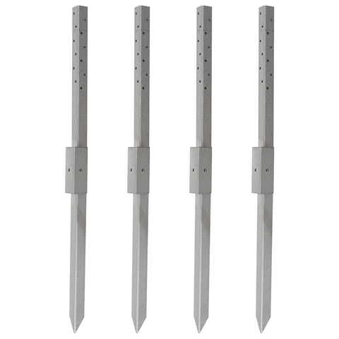 Woodside Fence Post Repair Kit – Heavy Duty Galvanised Steel Ground Anchor Stakes 2 PACK