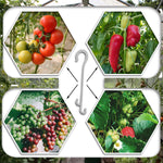 Woodside 130mm J Hook Plant Supports – 200 Pack – Flexible Tomato Hooks for Fruit & Veg Gardening