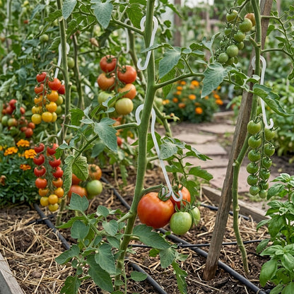 Woodside 130mm J Hook Plant Supports – 200 Pack – Flexible Tomato Hooks for Fruit & Veg Gardening