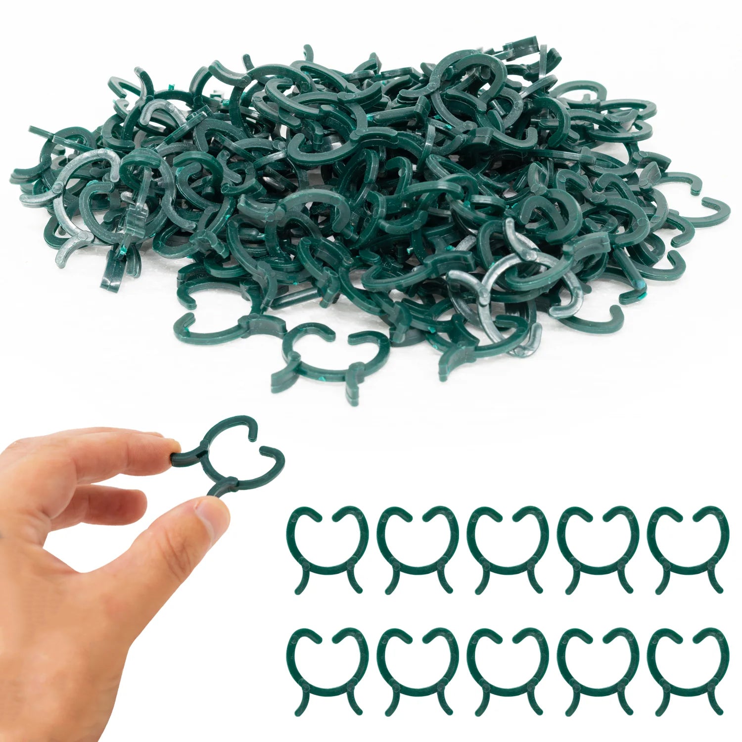 Woodside Tomato & Climbing Plant Support Clips Garden Ties for Canes & Trellis x 200