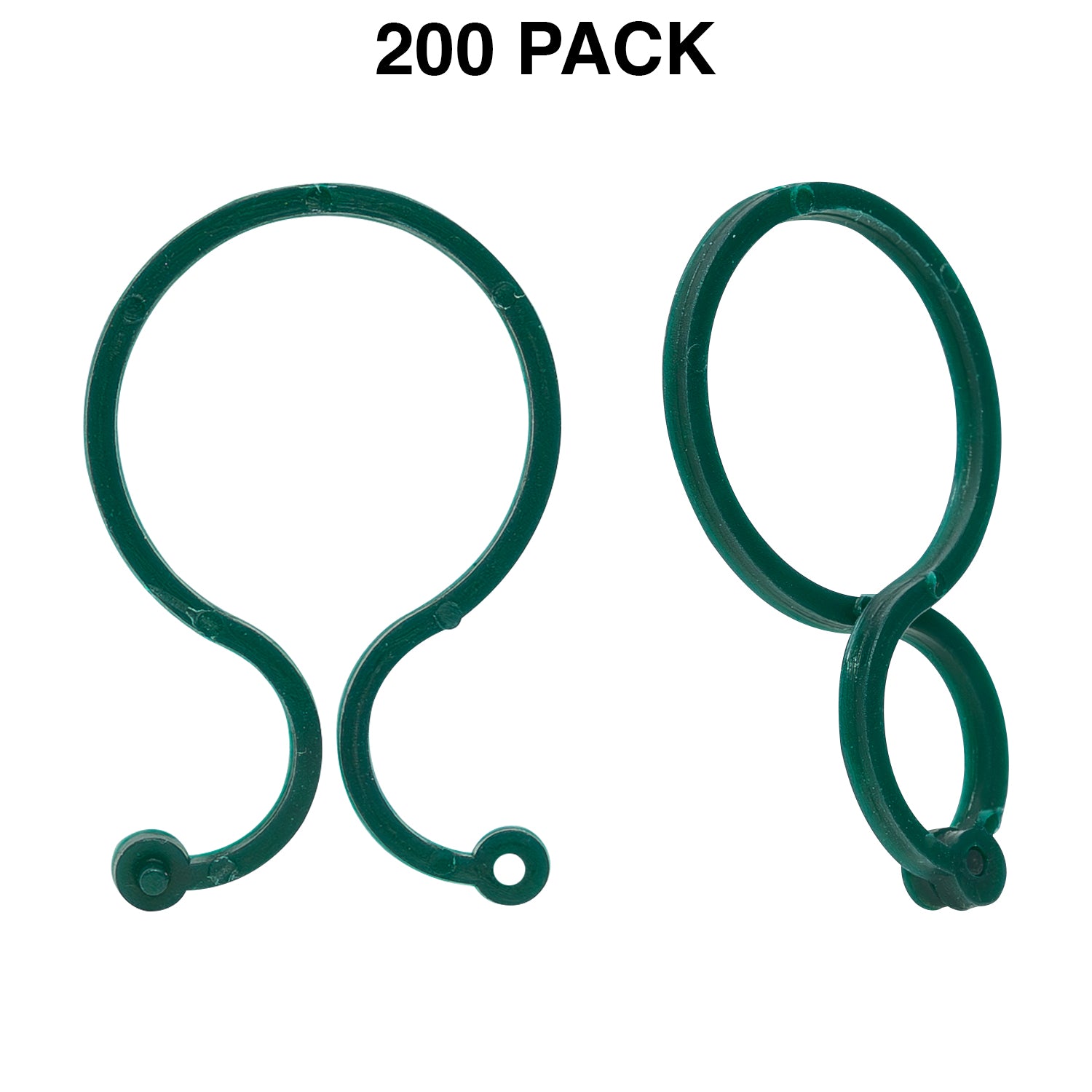 Pack of 200 Woodside twisty plant support clips for securing plants to canes, stakes, and garden lights.