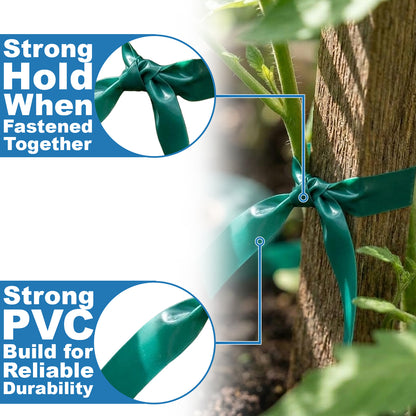 Woodside Plant Tie Tape 2 Pack | 12mm x 50m Heavy Duty PVC Garden Ribbon