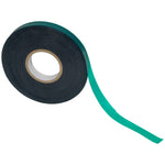 Two rolls of green 12mm wide plant stretch tie ribbon, 50 meters each, for garden plant support.