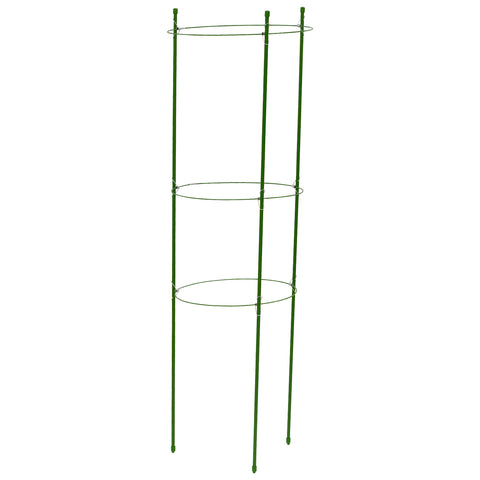 Woodside Garden Plant Support Rings Growing Cages, Adjustable Stakes & Clips – 3 PACK
