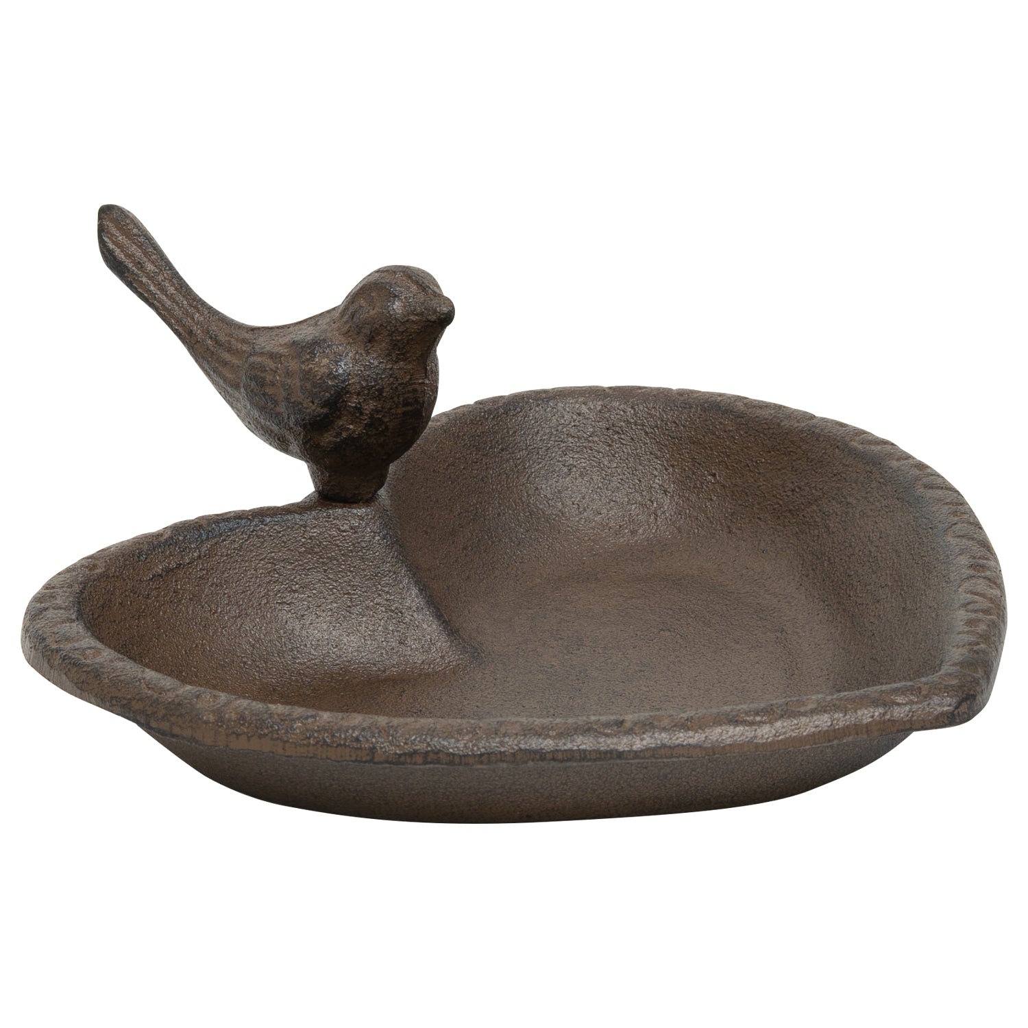 Woodside Cast Iron Bird Feeder & Bath Freestanding Heart Shaped Decorative Garden Ornament