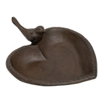 Woodside Cast Iron Bird Feeder & Bath Freestanding Heart Shaped Decorative Garden Ornament