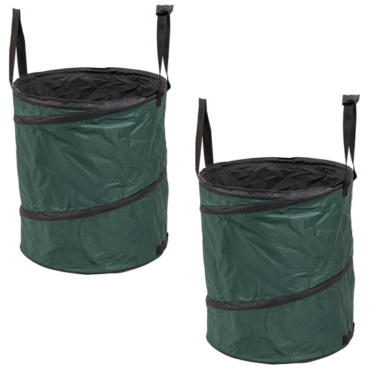 Woodside Pop-Up Garden Waste Bags 150L Heavy Duty Reusable Bin Leaf Collector w/ Handles