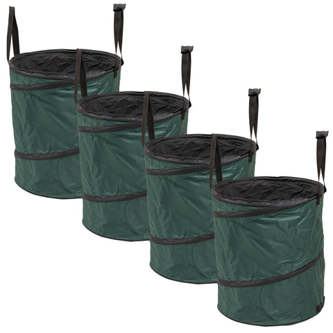 Woodside Pop-Up Garden Waste Bags 150L Heavy Duty Reusable Bin Leaf Collector w/ Handles