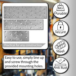 Woodside Galvanised Steel Joining Plates Metal Wood & Timber Construction Brackets 12 Pack