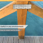 Woodside Galvanised Steel Joining Plates Metal Wood & Timber Construction Brackets 12 Pack