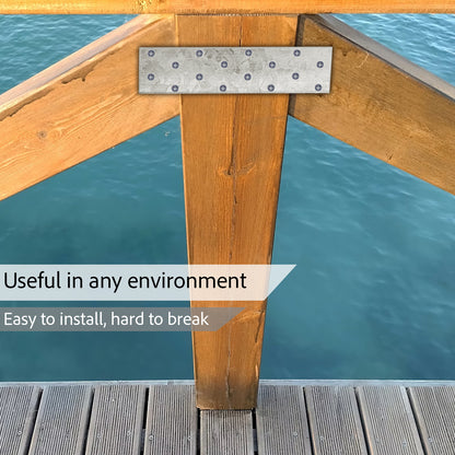 Woodside Galvanised Steel Joining Plates Metal Wood & Timber Construction Brackets 12 Pack