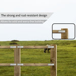 Woodside Galvanised Steel Joining Plates Metal Wood & Timber Construction Brackets 12 Pack